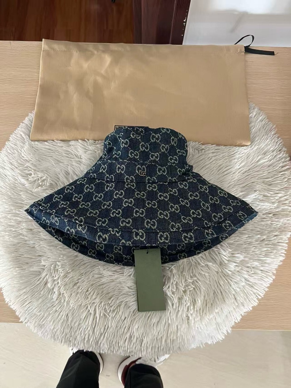Gucci Dark Navy GG Denim Bucket Hat